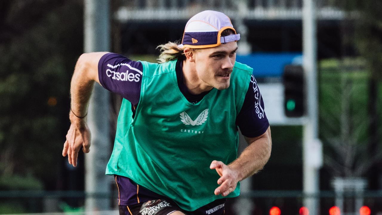 Ryan Papenhuyzen returned to Storm training this week, but it’s unclear when he’ll be given the green light to play. Picture: Supplied