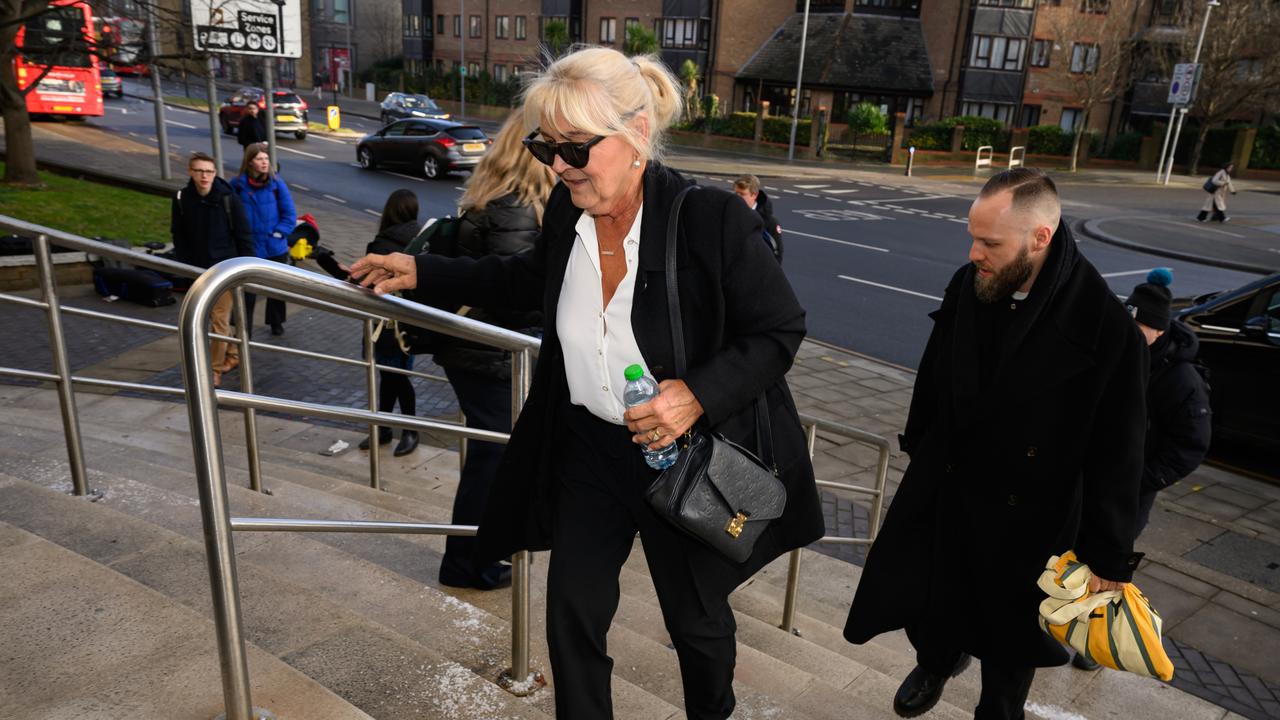 Roxanne Kerr, the mother oSam Kerr, arrives to support her daughter at Kingston-Upon-Thames Crown Court.. (Photo by Leon Neal/Getty Images)