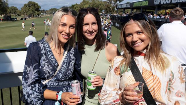 Aysha Egglestone, Eleanna Pericleous and Brigitte Cupkovic. Picture: NCA NewsWire / Kelly Barnes