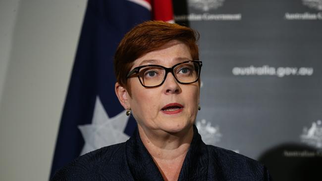 Foreign Affairs Minister Marise Payne says Russia’s war crimes against Ukrainian civilians can’t go unpunished. Picture NCA NewsWire/ Gaye Gerard