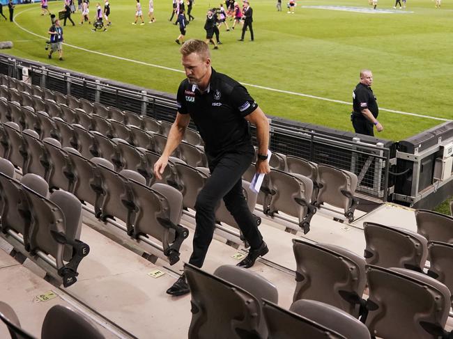 Buckley’s Magpies were blown away in the semi-finals of that 2020 season. Picture: AAP Image/Michael Dodge