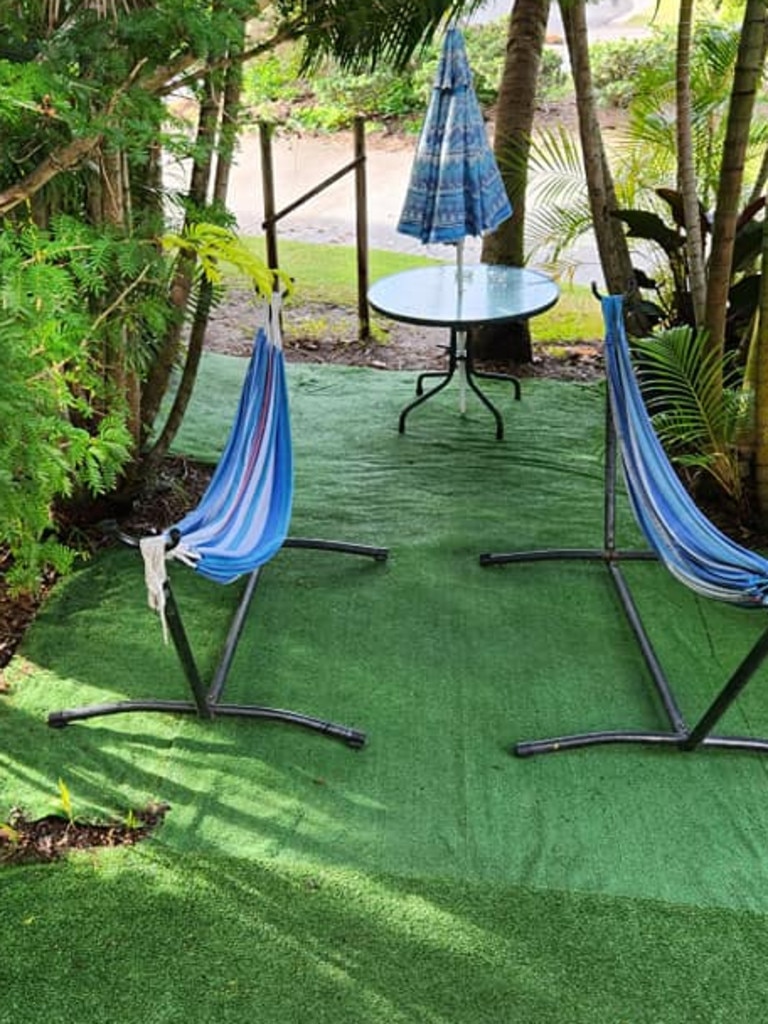 The rental also boasts a hammock area with ‘beach views’. Picture: Gladstone Classified Buy, Swap, Sell/Facebook