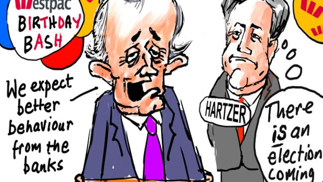 Peter Nicholson Margin Call cartoon for 07-04-2016 Version: (650x433) COPYRIGHT: The Australian's artists each have different copyright agreements in place regarding re-use of their work in other publications. Please seek advice from the artists themselves or the Managing Editor of The Australian regarding re-use.