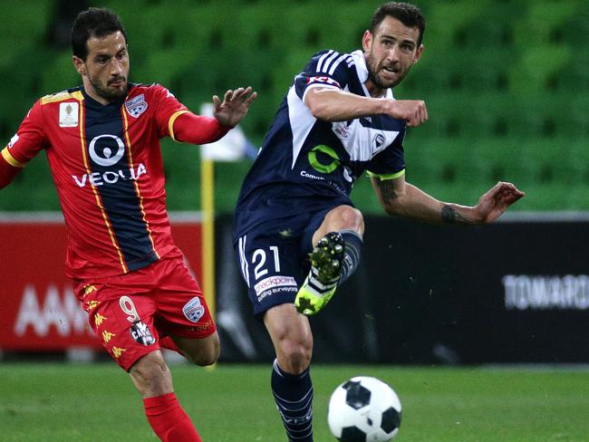 Melbourne Victory captain Carl Valeri has been forced out with inflammation on his brain. Picture: George Salpigtidis