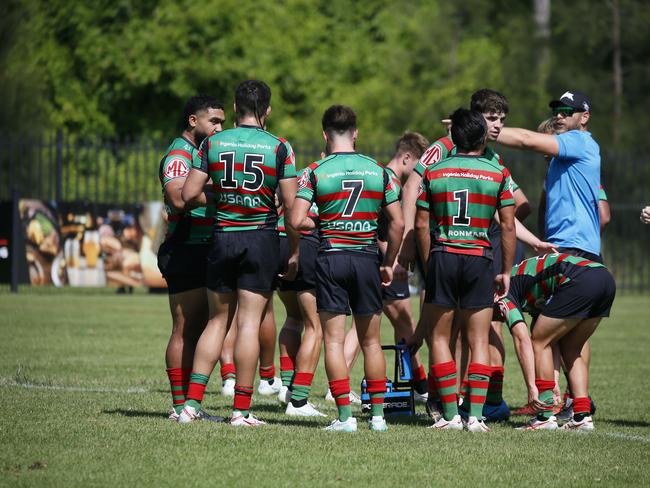 Rabbitohs gather in SG Ball. Photo: Warren Gannon Photography