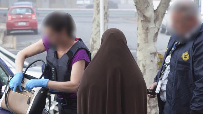 Zainab Abdirahman-Khalif during her arrest.