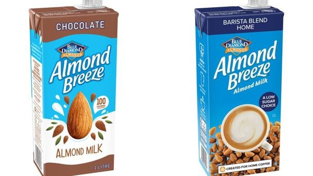 Almond Breeze milk has been pulled from Aussie supermarkets. Picture: Supplied