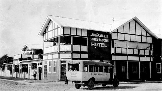  Jim Cavill's first hotel, built in 1925. Pic: Gold Coast Local Studies Library. 