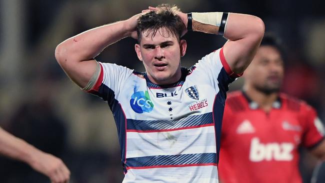 Richard Hardwick with his hands on his head. Picture: Getty