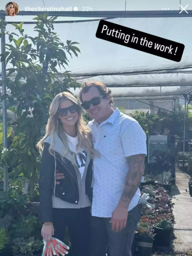 Christina Hall cozied up to general contractor Michael Lange during an outing. Picture: Christina Hall/Instagram