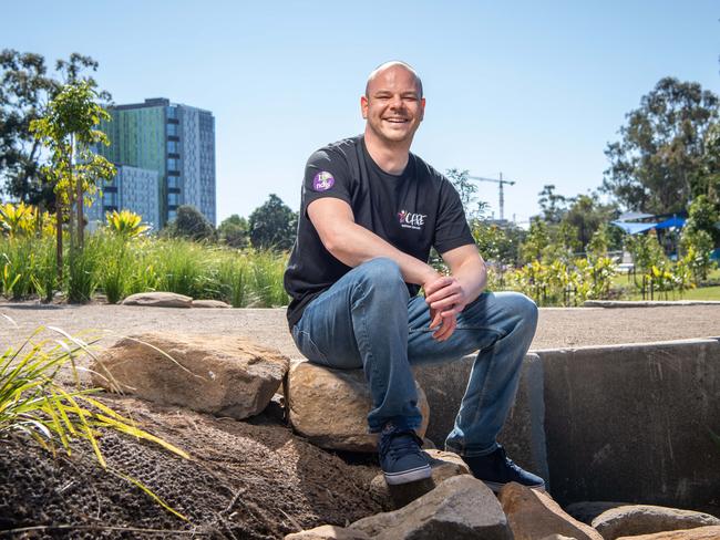 Leo Kilbey-Jones found secure work in disability support through atWork Australia. Picture: Brad Fleet