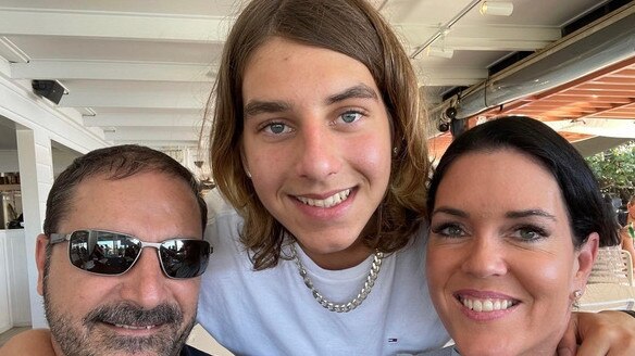 Balin Stewart, 16, is being remembered as a kind-hearted, caring young man. Pictured here with his parents Michael and Kerri-Lyn.