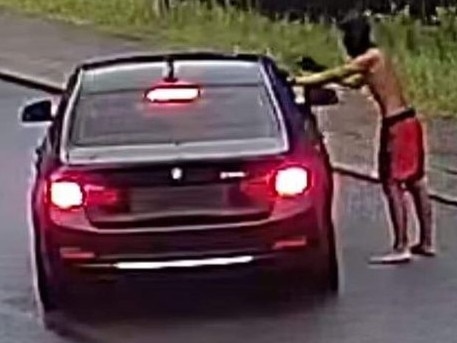 Suspected juvenile offenders caught on CCTV with a stolen car at Helensvale last week. Picture: Queensland Police Service whistleblower