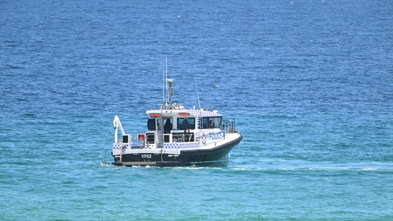 The swimmer encountered difficulties about 50m from the shore on Friday afternoon but was unable to be rescued by surf lifesavers. Picture: Tony Gough