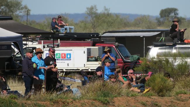 Thousands have turned up to watch the prologue for the 2024 Tatts Finke Desert Race. Picture: Gera Kazakov