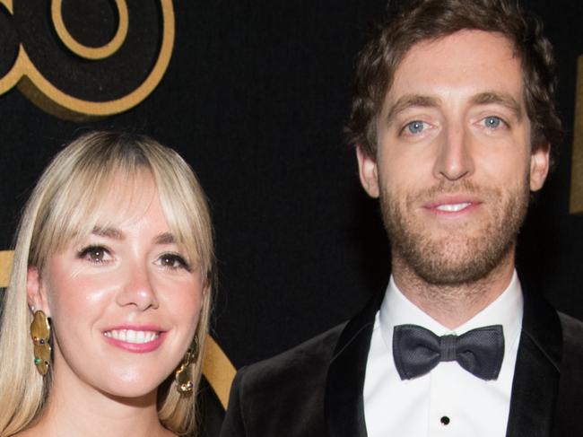 LOS ANGELES, CA - SEPTEMBER 17:  Thomas Middleditch (R) and Mollie Gates arrive at HBO's Post Emmy Awards Reception at the Plaza at the Pacific Design Center on September 17, 2018 in Los Angeles, California.  (Photo by Emma McIntyre/Getty Images)