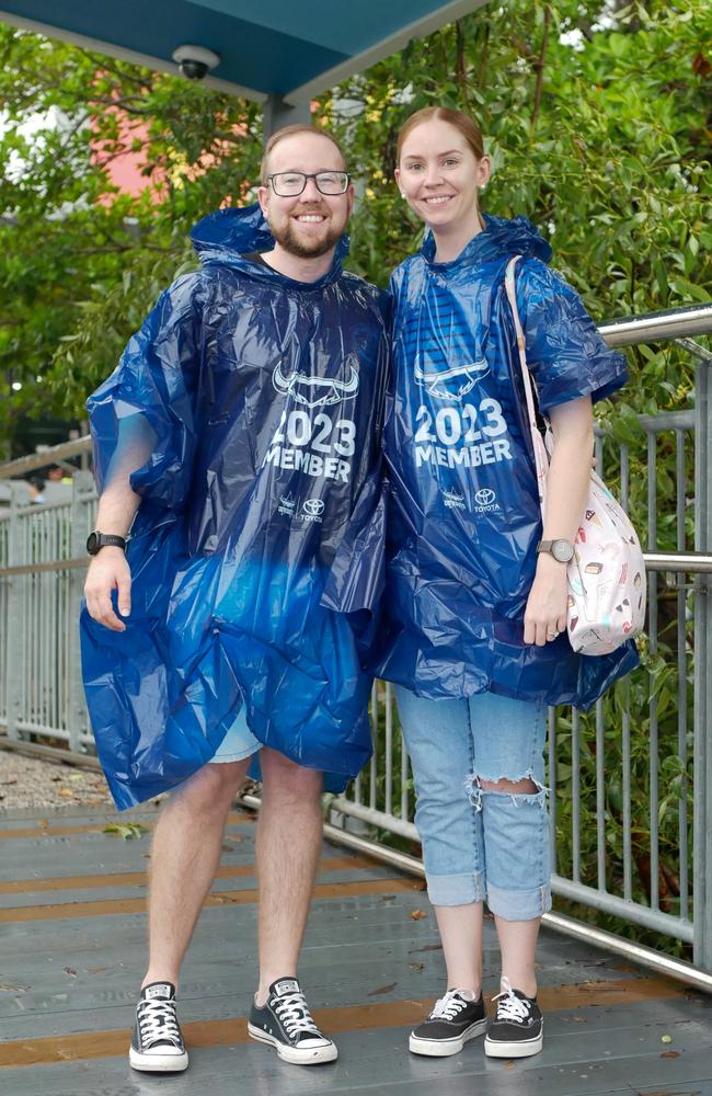 Tom and Louise before the NRL All Stars matches in Townsville on Friday. Picture: Blair Jackson