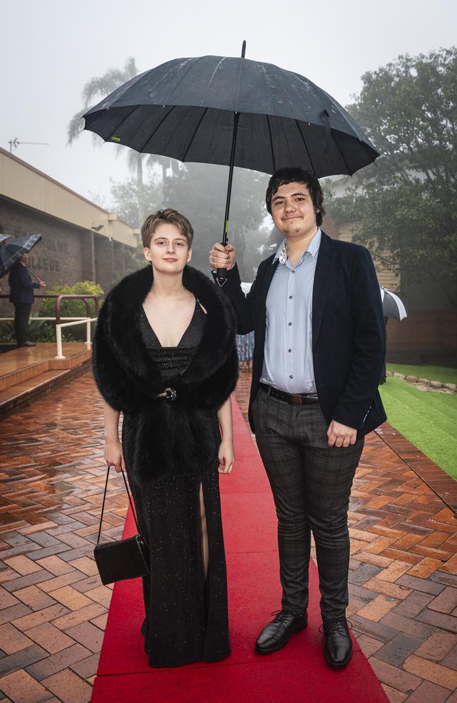 Danielle McKenna and partner George Bartley at Fairholme College formal, Wednesday, March 27, 2024. Picture: Kevin Farmer