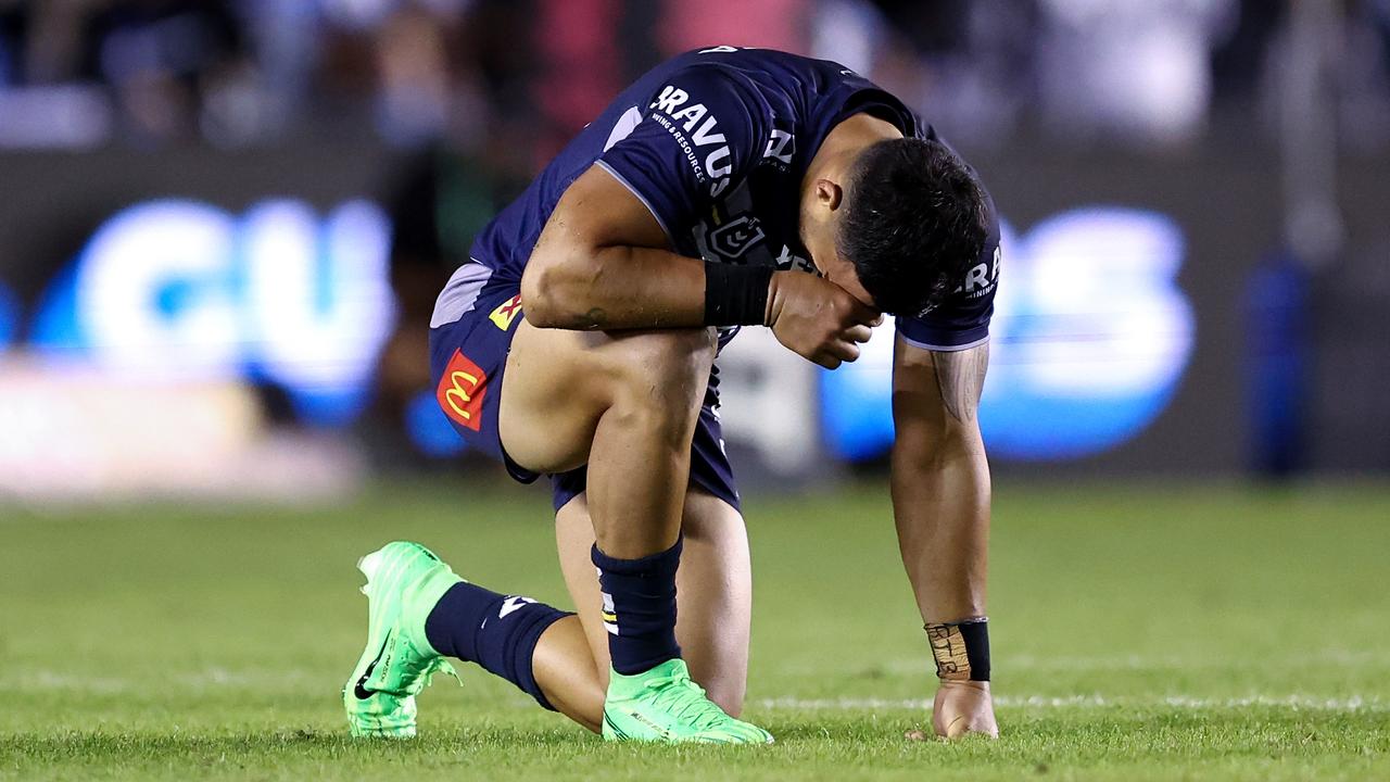 Valentine Holmes was the Cowboys’ sole tryscorer on Sunday. (Photo by Brendon Thorne/Getty Images)