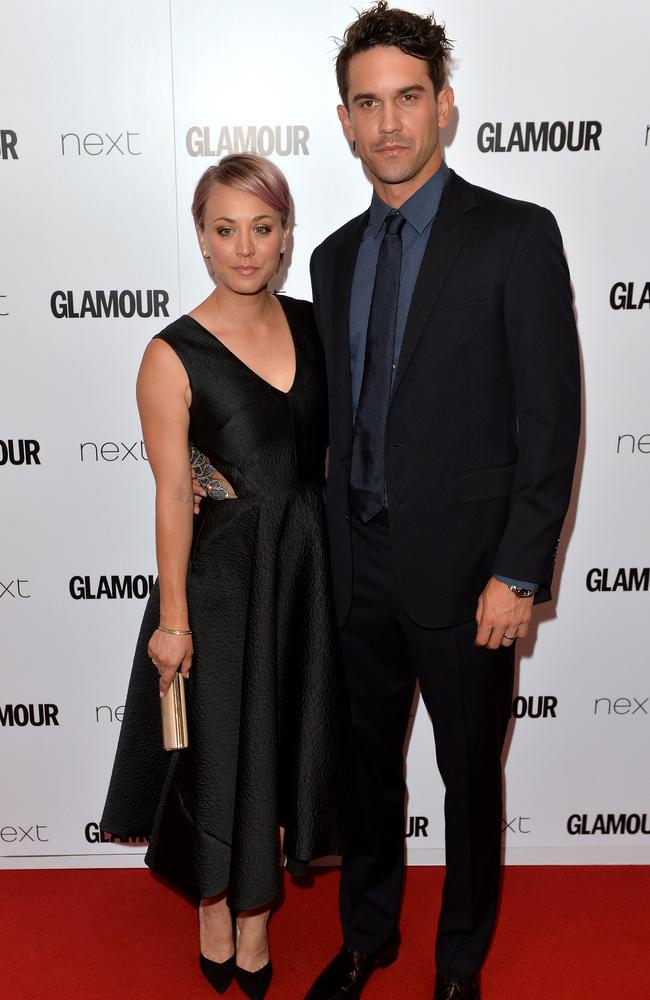 Kaley Cuoco Sweeting picked up the award for the Best Comedy Actress as she and husband Ryan Sweeting attended the 2015 Glamour Women Of The Year Awards in London. Picture: Getty