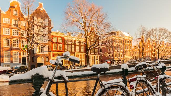 Amsterdam is magical in winter, especially when it snows.