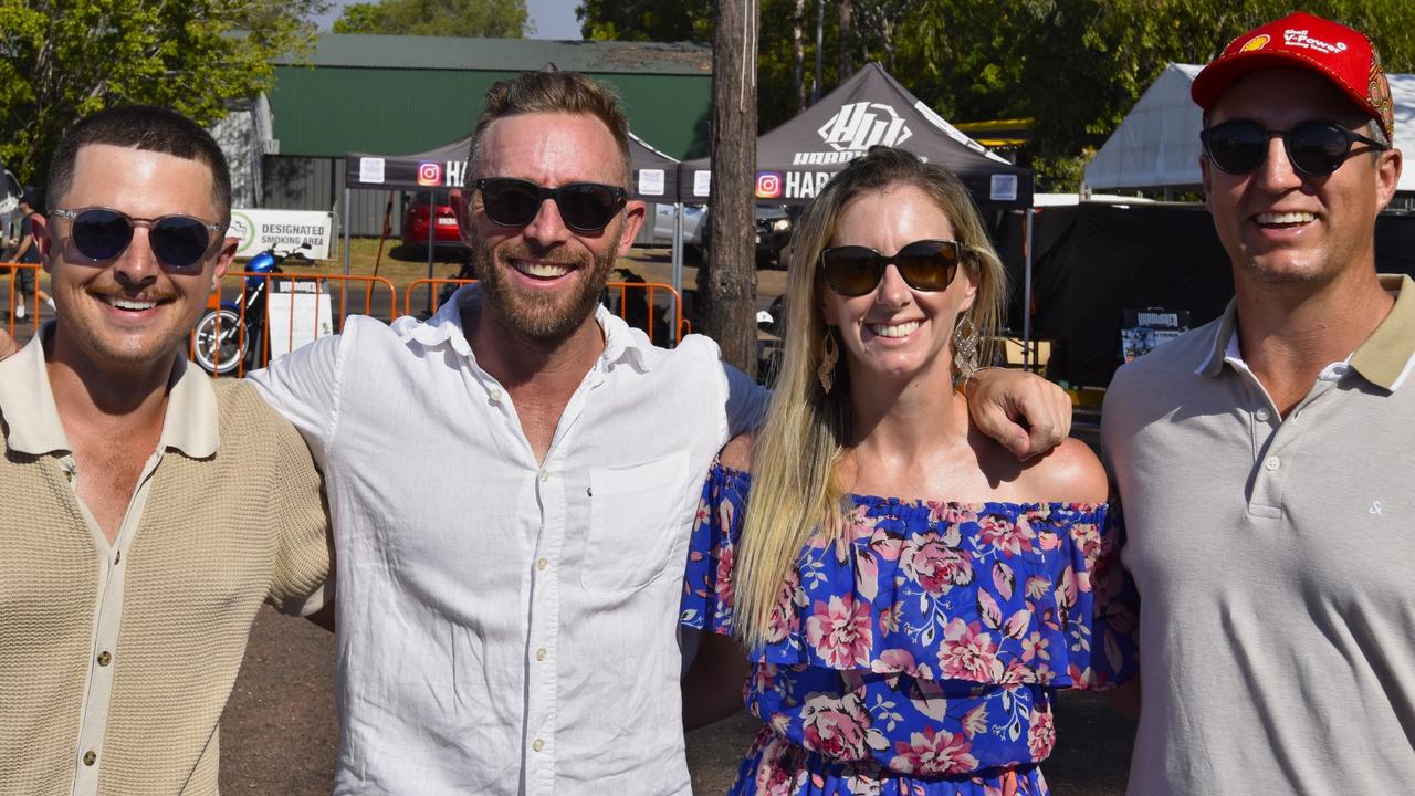 Angus Vear, Gavin Dovey, Carly Dovey, Jake Pavlich at the 2024 Darwin Triple Crown. Picture: Darcy Jennings.