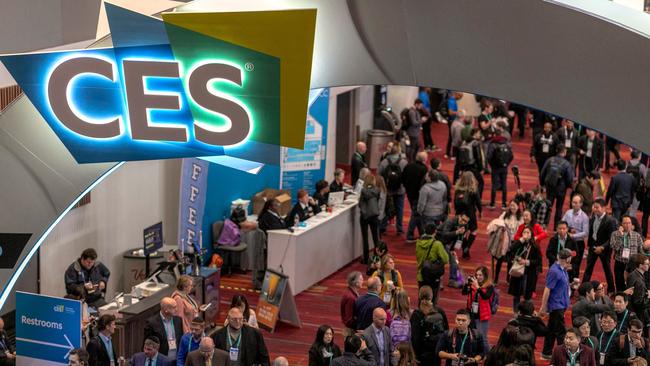 People attend the opening day of the Consumer Electronics Show (CES) in Las Vegas, Nevada, in 2020. Picture: AFP