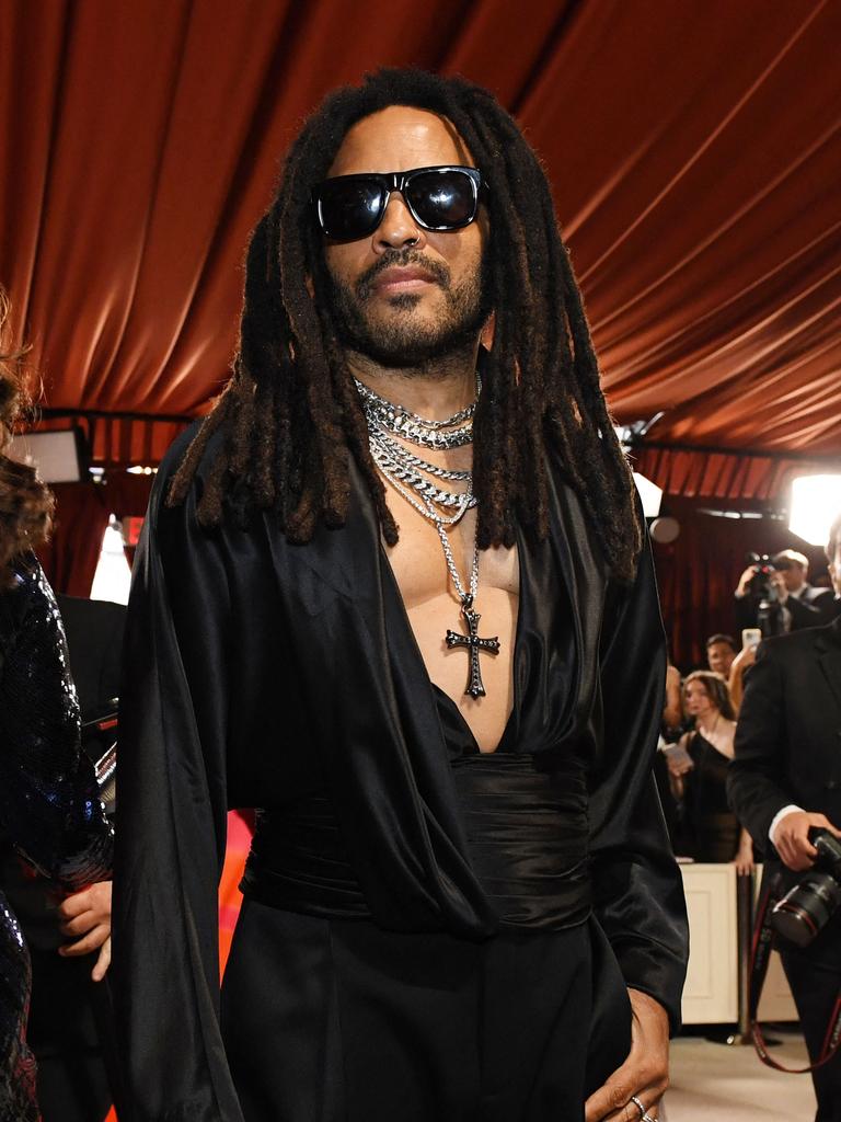 US singer/songwriter Lenny Kravitz in Saint Laurent. (Photo by VALERIE MACON / AFP)