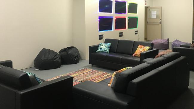 Kids have access to beanbags, couches and video game consoles at the youth centre. Picture: Daniel Wood