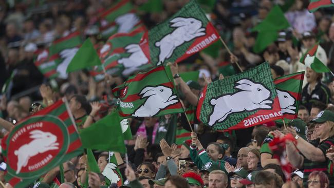 South Sydney fans turned out in numbers for the NRL semi-final clash with St George-Illawarra. Picture: AAP