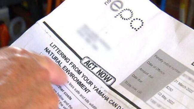 Beau Jackson was fined $250 for littering at his speed camera location. Picture: A Current Affair