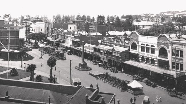 Manly Emporium on The Corso, Manly, in 1922, back when it was a general merchants. Picture: Manly Library