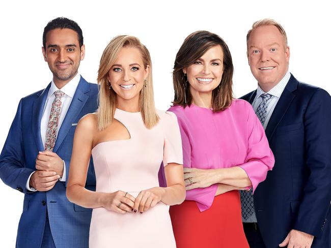 Waleed Aly, Carrie Bickmore, Lisa Wilkinson and Pete Helliar. Supplied: Ten