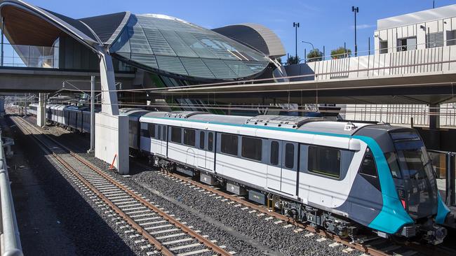 Australia's first ever driverless metro passenger train crossed over the Skytrain Bridge.