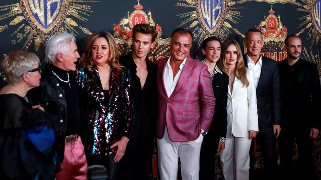 On the red carpet: Annastacia Palaszczuk with the key players in Elvis — director Baz Luhrmann with wife Catherine Martin, Tom Hanks, Austin Butler, Olivia De Jonge and others on at the movie’s premiere. Picture: Scott Powick/News Corp