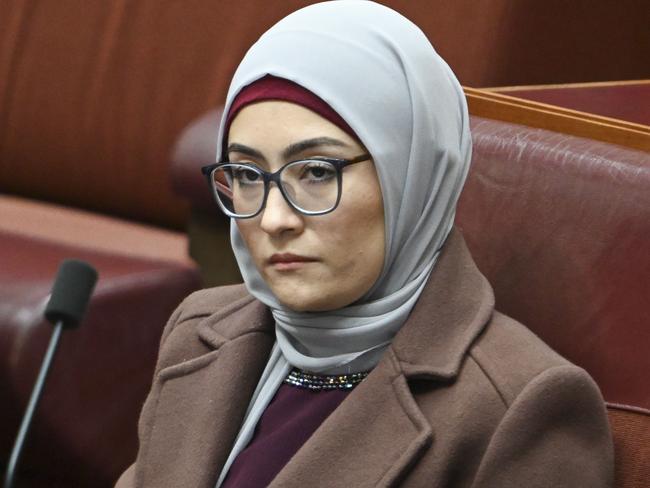 Labor senator Fatima Payman is the sweet face of a brutal danger. Picture: Martin Ollman