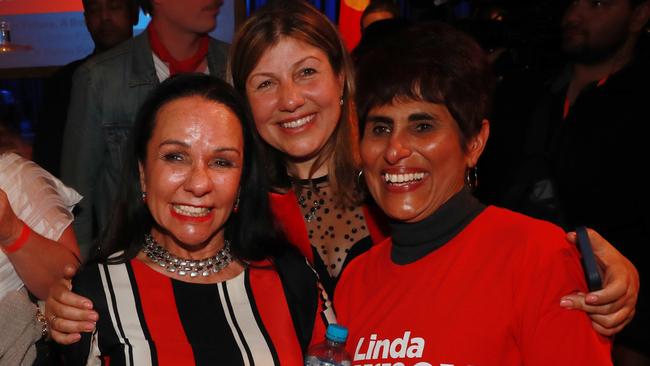 Linda Burney (left) at the Labor election night party in Sydney. Picture: John Feder/The Australian.