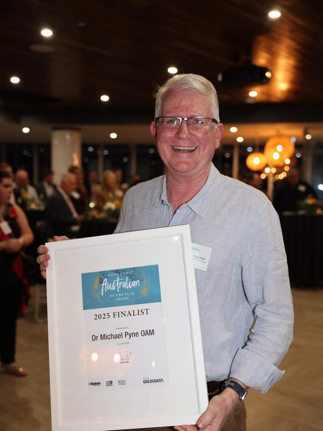Michael Pyne at the Gold Coast Australian of the Year Awards 2025 at Sky Point for Gold Coast at Large. Picture, Portia Large.