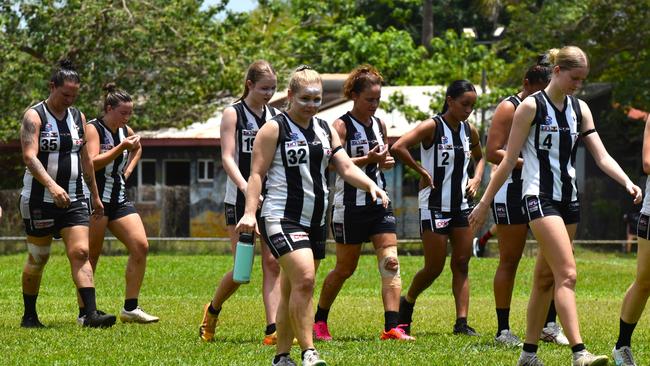 Images from the Round 9 NTFL MPL/WPL clash between the Tiwi Bombers and Palmerston Magpies at Bathurst Island, 30 November 2024. Picture: Darcy Jennings