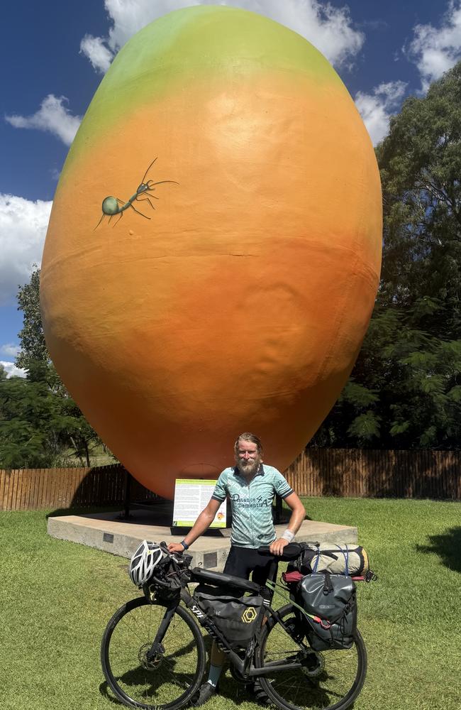 Nicholas at the Big Mango in Bowen, North Queensland.