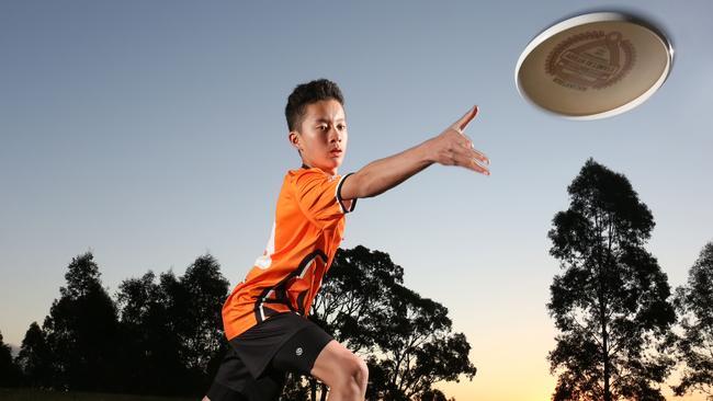 Leon has competed at the Australian Youth Ultimate Championships. Picture: Robert Pozo