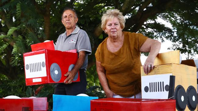 Perri Conti, with partner Phil Conti, is fed up with the city's juvenile crime rate and the sheer number of youth stealing cars in Far North Queensland. Picture: Brendan Radke