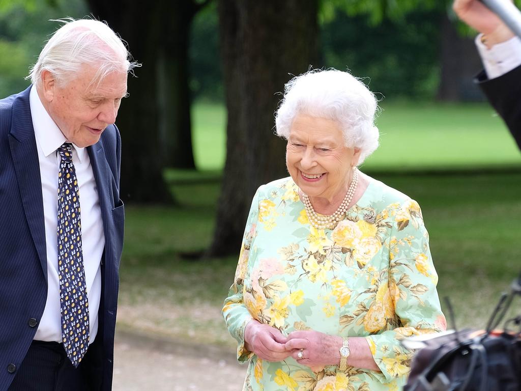 Her Majesty Queen Elizabeth II talked to Sir David Attenborough about her ambitious legacy project to create a network of forests. Picture: Supplied