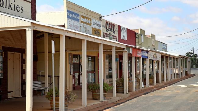 All quiet on the main street of Trundle as the drought bites in. Picture: Toby Zerna