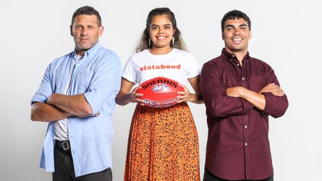 Darryl White, Bianca Hunt and Tony Armstrong will host Yokayi Footy.