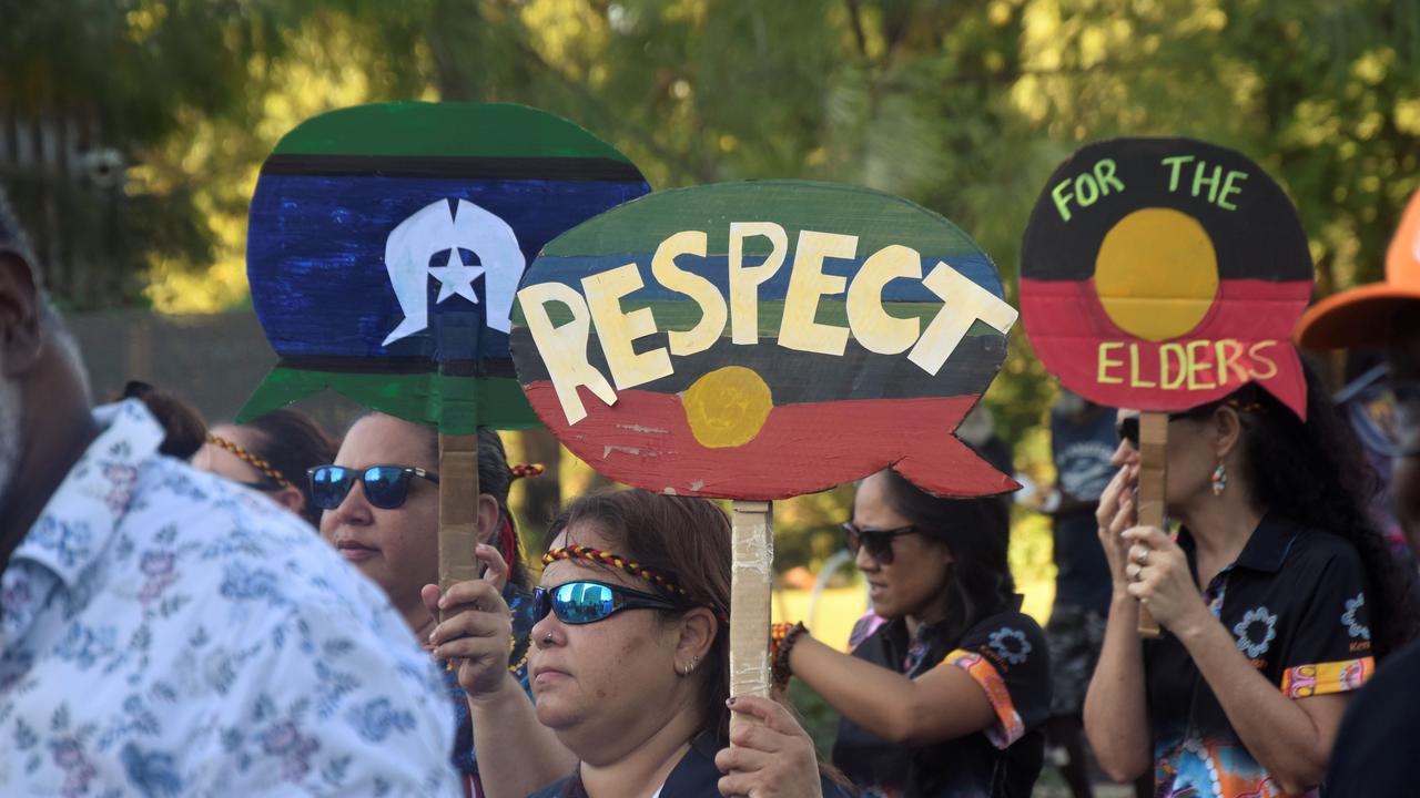 Thousands of Territorians took part in the 2023 NAIDOC march in Darwin, which saw the highest number of marchers the Territory has seen. Picture: Sierra Haigh