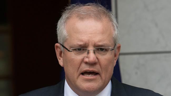 CANBERRA, AUSTRALIA - NCA NewsWire Photos JULY 08, 2020: The Prime MInister, Scott Morrison during a press conference at Parliamnet House. Picture: NCA NewsWire / Andrew Taylor