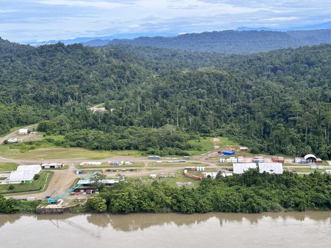 TotalEnergies' Herd Base on the Purari River in Papua New Guinea which will be used as a staging ground for its Papua LNG project.