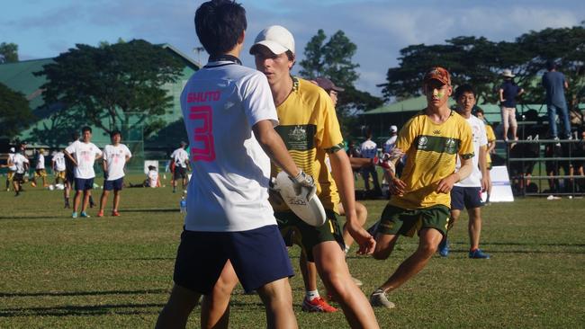 Oliver Loughnan and Jono Keyes representing Australian U18s in Manila, Philippines. Picture: Supplied