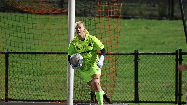 Goalkeeper Anna Norton playing for Blacktown Spartans FC in the NPL NSW Women's. Picture: Aptitude Photography